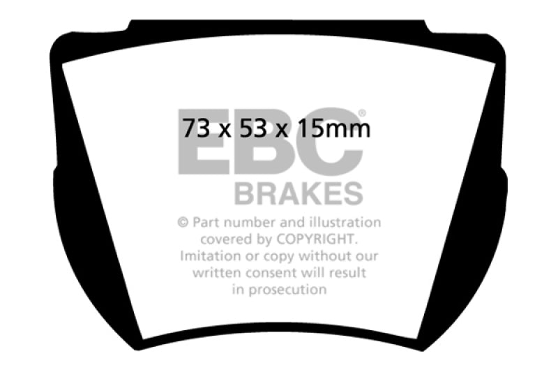 EBC 59-65 Aston Martin DB4 3.7 Convertible Greenstuff Rear Brake Pads - Burkken Auto Parts