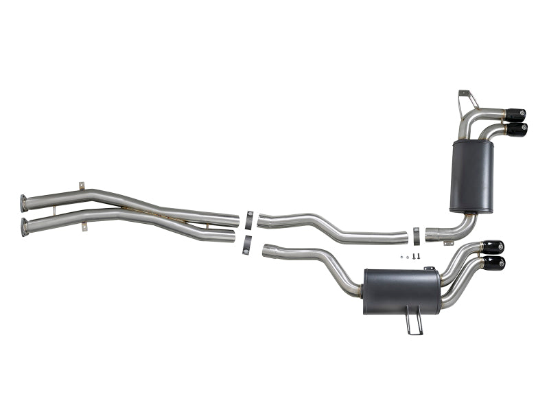 aFe MACH ForceXP 2.5 IN 304 Stainless Steel Cat-Back Exhaust System w/ Black Tips 01-06 BMW M3 (E46) - Burkken Auto Parts