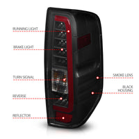 ANZO 2005-2021 Nissan Frontier LED Taillights Black Housing/Smoke Lens - Burkken Auto Parts