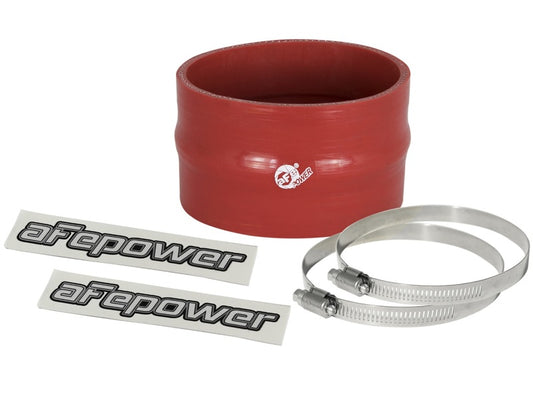 aFe Magnum FORCE CAI Univ. Silicone Coupling Kit (3.5in. ID / 2.25in. L) Straight w/Hump - Red - Burkken Auto Parts