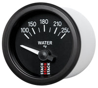 Autometer Stack 52mm 100-250 Deg F 1/8in NPTF Electric Water Temp Gauge - Black - Burkken Auto Parts