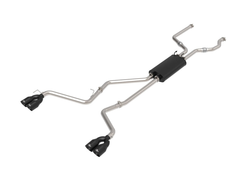 aFe MACH Force-Xp 2.5in. 304 SS C/B Exhaust 20-21 Ford Explorer V6-3.0L - Black Tip - Burkken Auto Parts