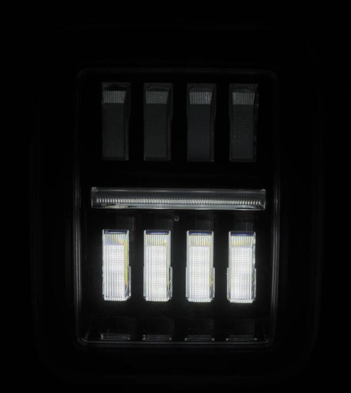 AlphaRex 19-24 Jeep Gladiator JT Nova-Series Prismatic LED Tail Lights - Black-Red - Burkken Auto Parts