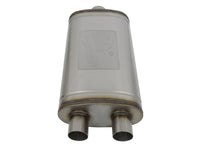 aFe MACHForce XP SS Muffler 3in Center Inlet / 2.5in Dual Outlets 22in L x 11in W x 6in H Body - Burkken Auto Parts