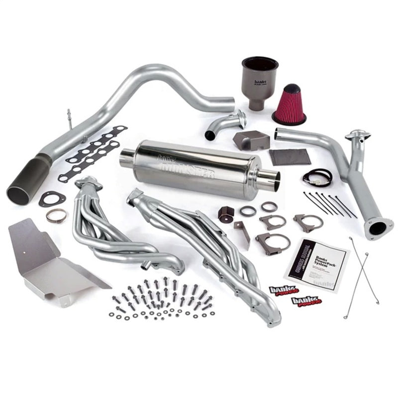 Banks Power 99-04 Ford 6.8L Truck EGR-Late Cat PowerPack System - SS Single Exhaust w/ Black Tip - Burkken Auto Parts