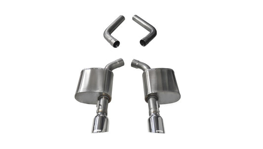Corsa 17-20 Dodge Charger 6.4L/17-19 Dodge Charger 5.7L Polished Sport AxleBack Exhaust w/4.5in Tips - Burkken Auto Parts