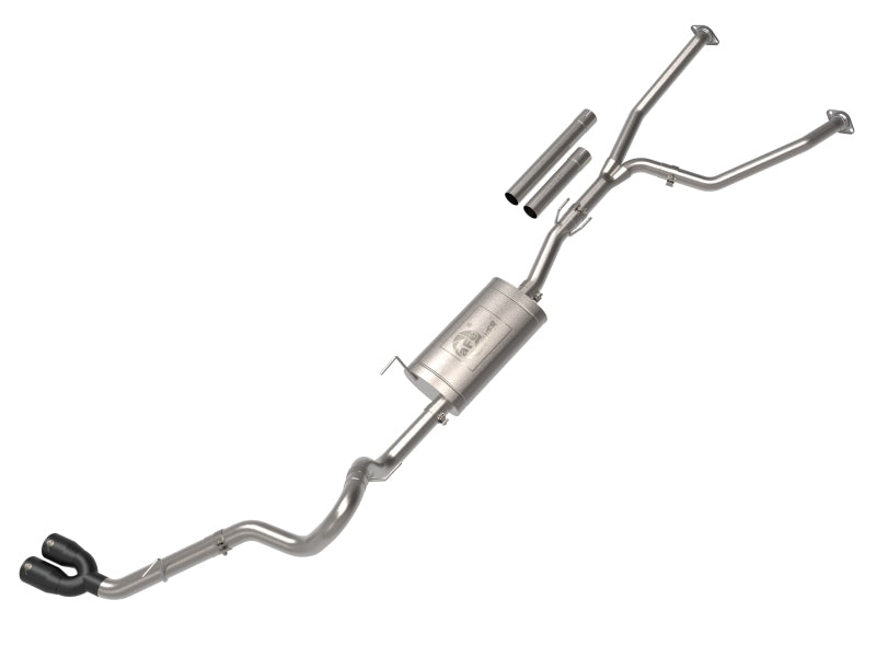 aFe 2022 Toyota Tundra V6-3.5L (tt) Vulcan Series 2.5in to 3in 304 SS Cat-Back Exhaust w/ Black Tip - Burkken Auto Parts