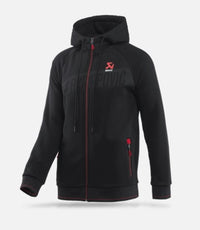 Akrapovic Mens Corpo Zip Hoodie Black - Large - Burkken Auto Parts