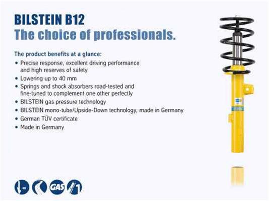 Bilstein B12 2000 Volkswagen Jetta TDI Sedan Front and Rear Suspension Kit
