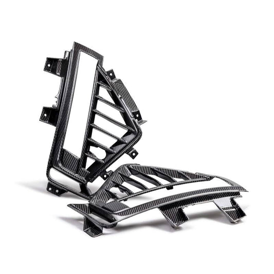 Anderson Composites 22-24 Cadillac CT5 Black Wing Type-OE Carbon Fiber Side Grilles - Burkken Auto Parts
