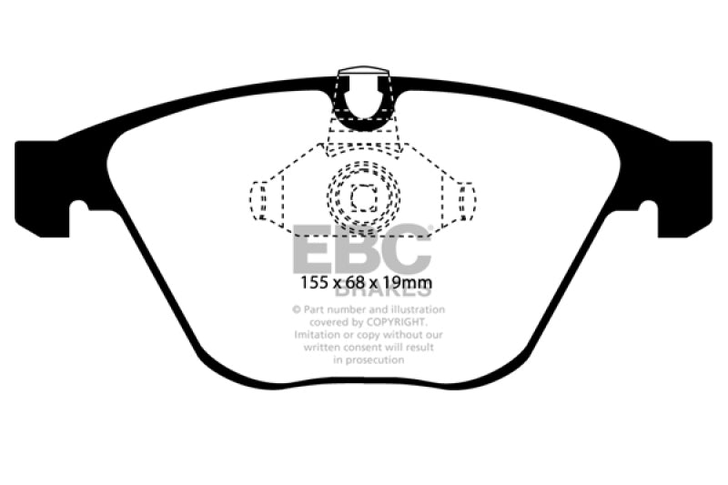 EBC 11-12 BMW 1M Coupe 3.0 Twin Turbo Greenstuff Front Brake Pads - Burkken Auto Parts