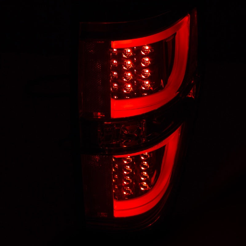 ANZO 2009-2013 Ford F-150 LED Taillights Chrome - Burkken Auto Parts