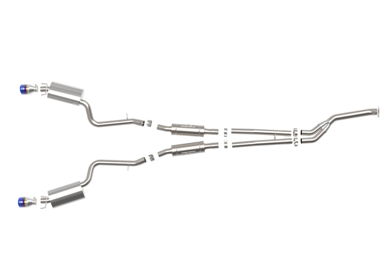 aFe POWER Takeda 16-17 Lexus IS200t L4-2.0L (t) 2.5in-3in 304 SS CB Exhaust w/ Blue Tip - Burkken Auto Parts