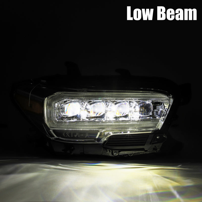 AlphaRex 16-20 Toyota Tacoma NOVA LED Projector Headlights Plank Style Black w/Activation Light - Burkken Auto Parts