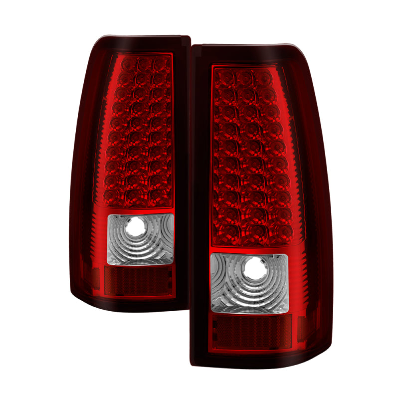 xTune Chevy Silverado 1500/2500/3500 03-06 LED Tail Lights Red Clear ALT-ON-CS03-LED-RC - Burkken Auto Parts
