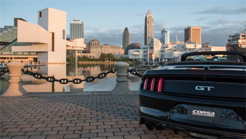 Corsa 2015-2017 Ford Mustang GT Convertible 5.0L V8 Black Sport Cat-Back Dual Rear Exit - Burkken Auto Parts