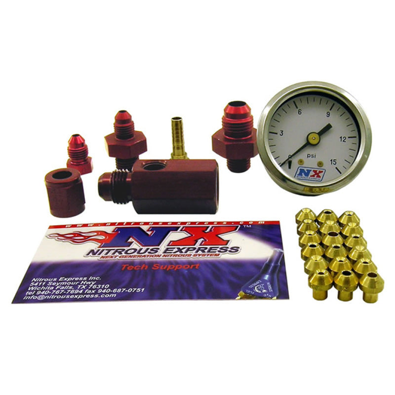 Nitrous Express Master Flo-Check (Checks Flowing Fuel Pressures Gauge Incl) - Burkken Auto Parts