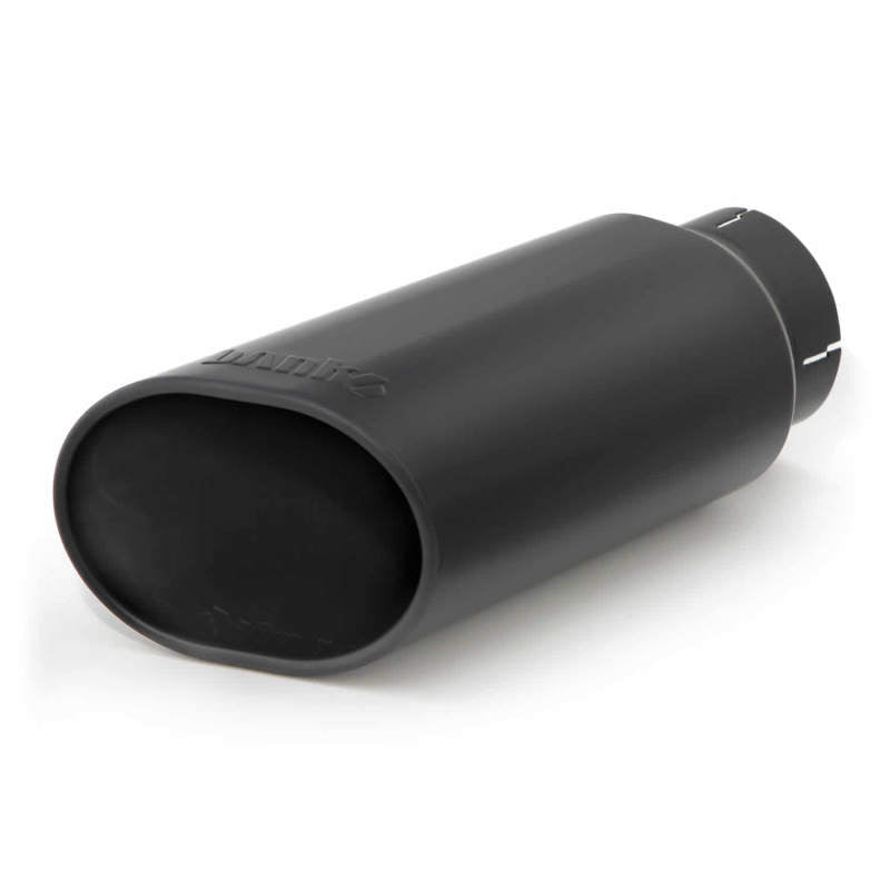 Banks Power Tailpipe Tip Kit - SS Obround Slash Cut - Black - 4in Tube - 5in X 6in X 14in - Burkken Auto Parts