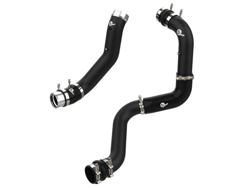 aFe BladeRunner Black 3in Aluminum Charge Pipe Kit 20-21 GM Diesel Trucks V8-6.6L (td) L5P - Burkken Auto Parts