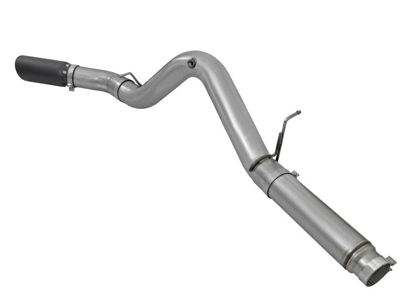aFe LARGE Bore HD 5in Exhausts DPF-Back SS w/ Black Tips 16-17 GM Diesel Truck V8-6.6L (td) LML/L5P - Burkken Auto Parts