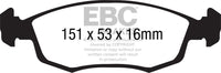 EBC 11+ Fiat 500 1.4 (ATE Calipers) Redstuff Front Brake Pads - Burkken Auto Parts