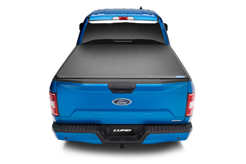 Lund 09-14 Ford F-150 Styleside (5.5ft. Bed) Hard Fold Tonneau Cover - Black - Burkken Auto Parts