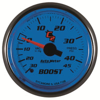Autometer C2 52mm 30 In Hg-Vac/45 PSI Mechanical Vacuum/Boost Gauge - Burkken Auto Parts