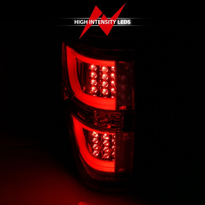 ANZO 2009-2013 Ford F-150 LED Taillights Black - Burkken Auto Parts