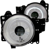 ANZO 2007-2013 Toyota Fj Cruiser Projector Headlights w/ Halo Chrome - Burkken Auto Parts