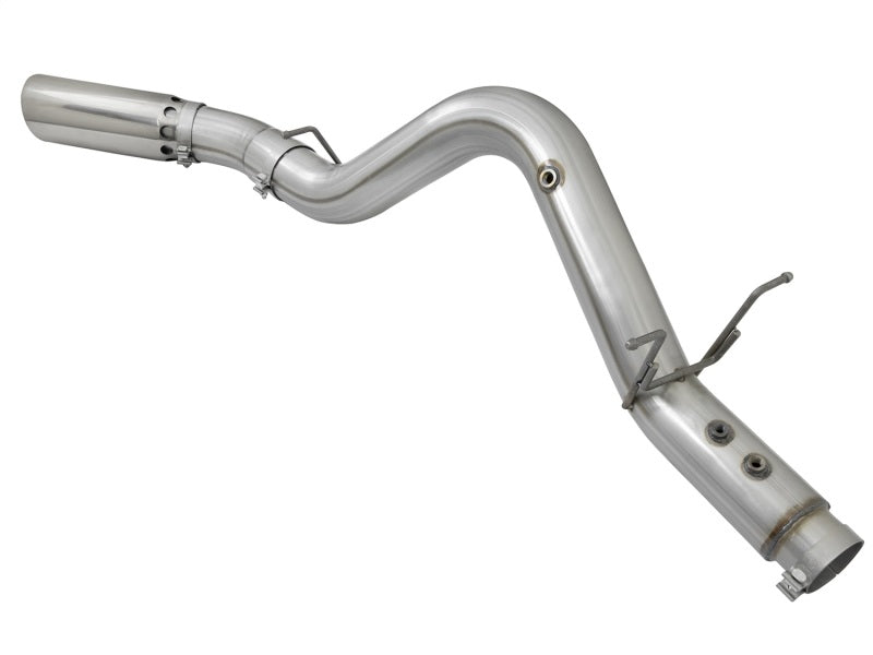 aFe ATLAS 5in DPF-Back Aluminized Steel Exhaust System w/Polished Tips 2017 GM Duramax 6.6L (td) L5P - Burkken Auto Parts