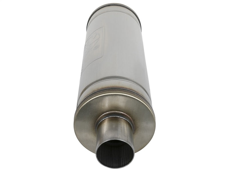aFe MACH Force-Xp 409 SS Muffler 2.5in Center/Center 18in L x 6in Dia - Round Body - Burkken Auto Parts