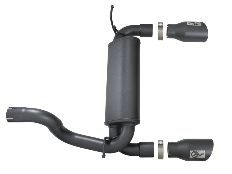 aFe Rebel Series 2.5in 409 SS Axle-Back Exhaust w/ Black Tips 2018+ Jeep Wrangler (JL) V6 3.6L - Burkken Auto Parts