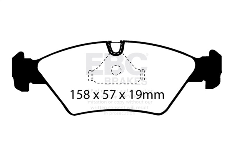 EBC 85-86 BMW 524 TD 2.4 TD (E28) Greenstuff Front Brake Pads - Burkken Auto Parts