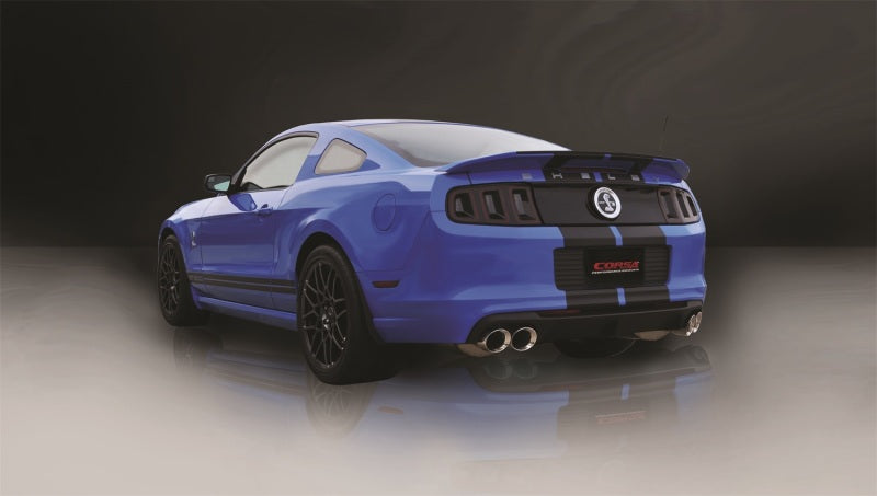 Corsa 2013-2014 Ford Mustang Shelby GT500 5.8L V8 Polished Sport Axle-Back + XO Exhaust - Burkken Auto Parts