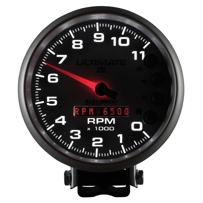 Autometer 5 inch Ultimate DL Playback Tachometer 11000 RPM - Silver - Burkken Auto Parts