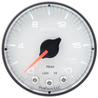 Autometer Spek-Pro Gauge Pyro. (Egt) 2 1/16in 2000f Stepper Motor W/Peak & Warn Wht/Blk - Burkken Auto Parts