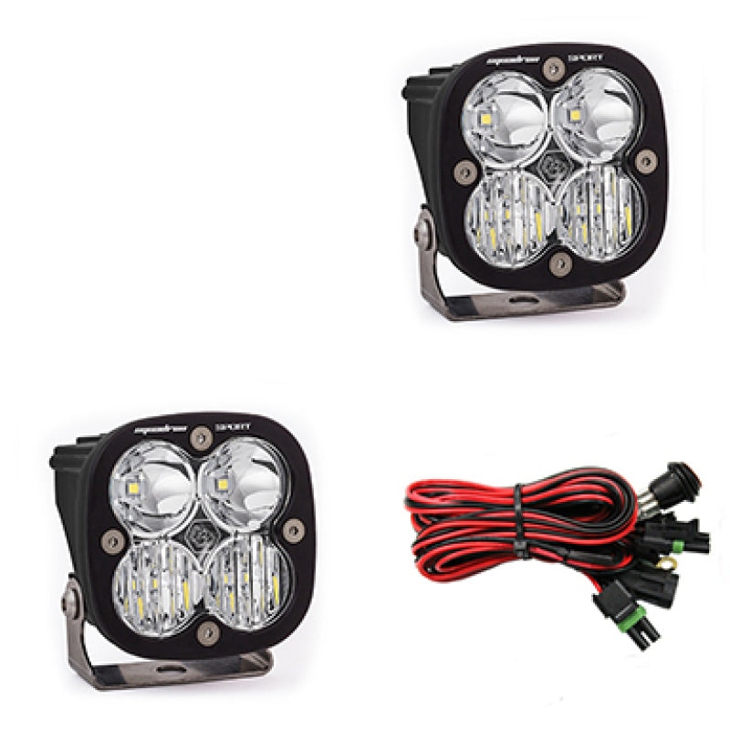 Baja Designs Squadron Sport Driving/Combo Pair LED Light Pods - Clear - Burkken Auto Parts