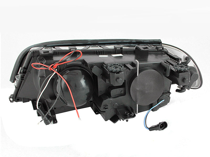 ANZO 2000-2003 BMW 3 Series E46 Projector Headlights w/ Halo Chrome - Burkken Auto Parts