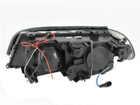 ANZO 2000-2003 BMW 3 Series E46 Projector Headlights w/ Halo Chrome - Burkken Auto Parts