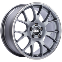 BBS CH-R 18x8.5 5x112 ET47 Brilliant Silver Polished Rim Protector Wheel -82mm PFS/Clip Required - Burkken Auto Parts