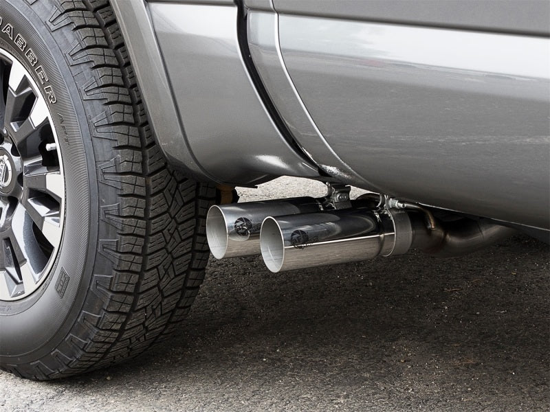 aFe POWER Rebel Series 2-1/2in 409 SS Cat Back Exhaust w/ Polished Tips 16-17 Nissan Titan V8 5.6L - Burkken Auto Parts