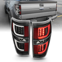 ANZO 2009-2013 Ford F-150 LED Taillights Black - Burkken Auto Parts