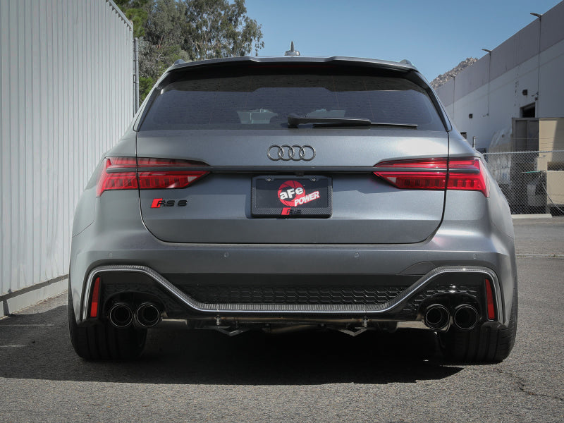 aFe 20-22 Audi RS6 Avant V8 4L (tt) MACH Force-Xp 3in to 2.5in 304 SS Cat-Back Exhaust w/ Carbon Tip - Burkken Auto Parts