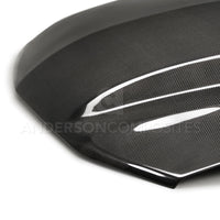 Anderson Composites 2013-2014 Ford Mustang Type-CJ Carbon Fiber Cowl Hood - Burkken Auto Parts