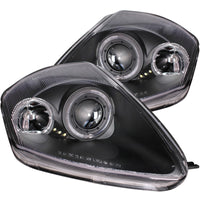 ANZO 2000-2005 Mitsubishi Eclipse Projector Headlights w/ Halo Black - Burkken Auto Parts