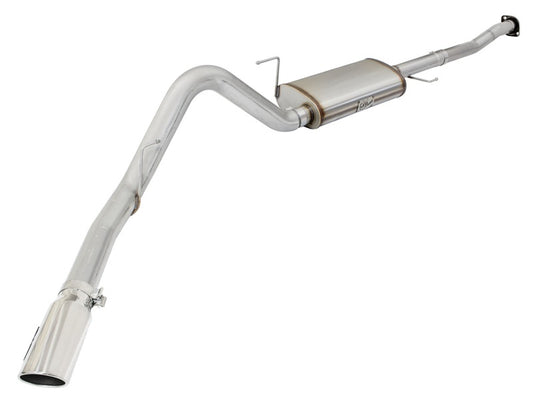 aFe MACHForce XP Exhaust 3in-3.5in SS Single Side Ext CB w/ Polished Tips 15 Ford F150 V8 5.0L CC/SB - Burkken Auto Parts