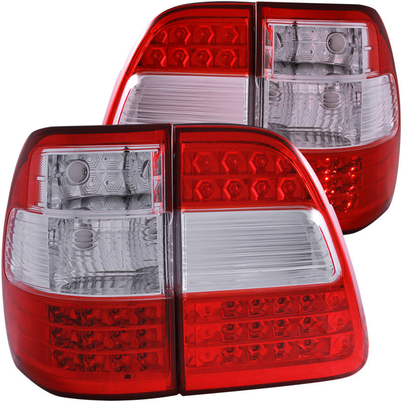 ANZO 1998-2005 Toyota Land Cruiser Fj LED Taillights Red/Clear G2 - Burkken Auto Parts