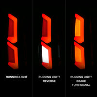 ANZO 2015-2020 Chevrolet Tahoe LED Tail Lights w/ Light Bar Black Housing Clear Lens - Burkken Auto Parts