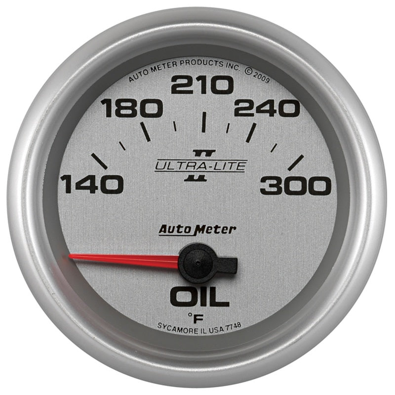 Autometer Ultra-Lite II 2 5/8in 140-300 Degree F Short Sweep Electronic Oil Temperature Gauge - Burkken Auto Parts
