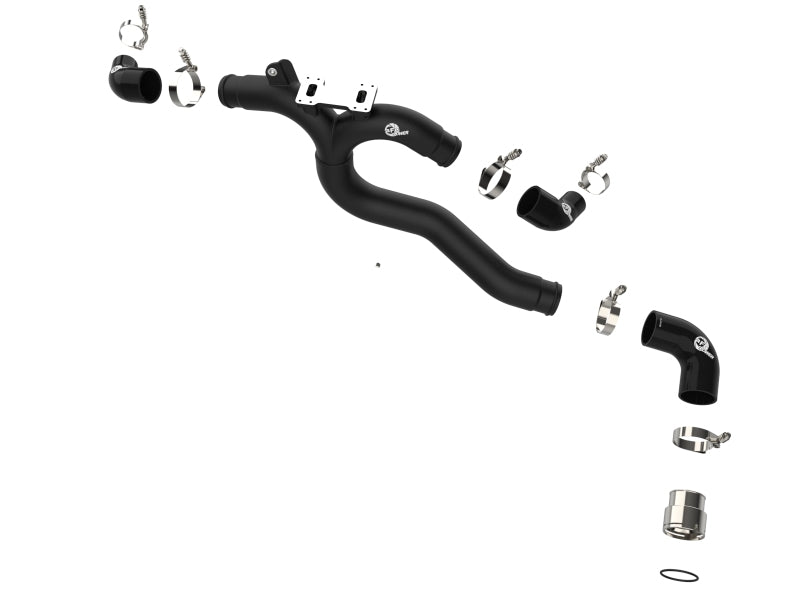 aFe Kia Stinger 18-22 V6-3.3L (tt) BladeRunner Hot Charge Pipe- Black - Burkken Auto Parts